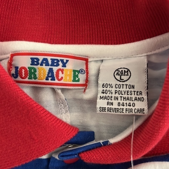 Jordache Baby Vintage Romper Sailboats NOS size 24M - Picture 3 of 7